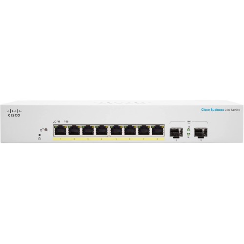 Комутатор мережевий Cisco CBS220-8FP-E-2G-EU