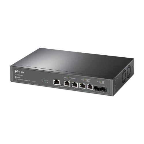 Комутатор мережевий TP-Link TL-SX3206HPP 2xSFP+ (10GE) 4x10GE LAN console+microUSB L2 JetStream 19 1U (TL-SX3206HPP)