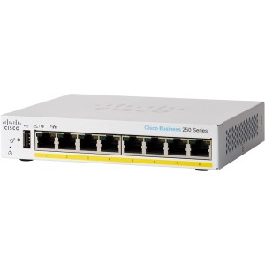 Комутатор мережевий Cisco CBS250-8PP-D-EU