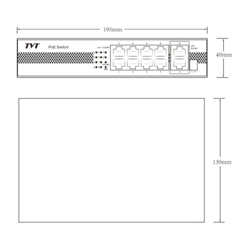 Комутатор мережевий TVT DIGITAL TD-B2208S1-PGU