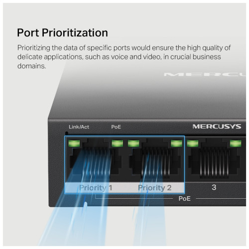 Комутатор мережевий Mercusys MS105GP