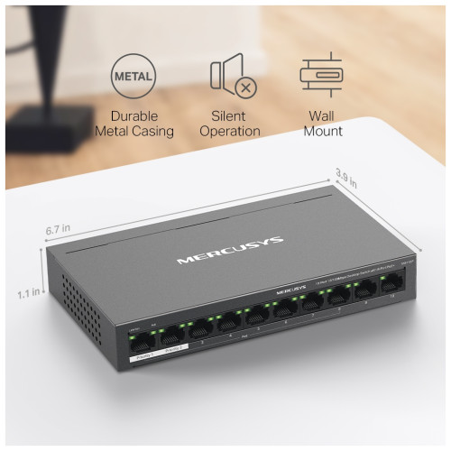 Комутатор мережевий Mercusys MS110P Комутатор мережевий Mercusys MS110P