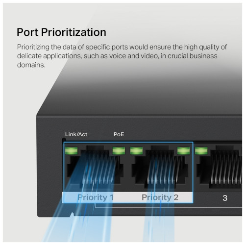 Комутатор мережевий Mercusys MS110P Комутатор мережевий Mercusys MS110P