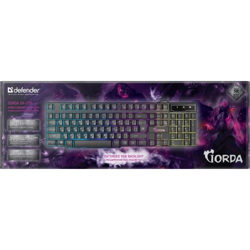 Клавіатура Defender Gorda GK-210L RU RGB (45210)