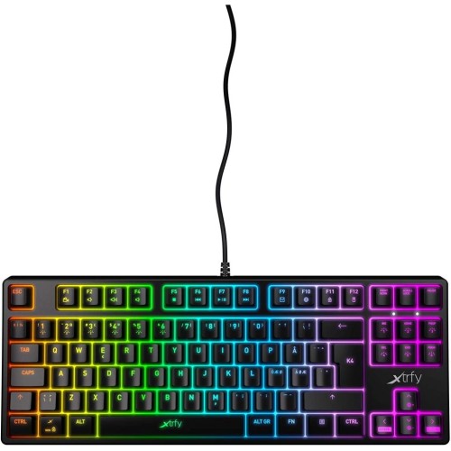 Клавіатура Xtrfy K4 TKL RGB Kailh Red Ukr-Ru Black (XG-K4-RGB-TKL-R-UKR)