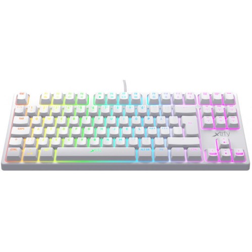 Клавіатура Xtrfy K4 TKL RGB Kailh Red Ukr-Ru White (XG-K4-RGB-TKL-WH-R-UKR)