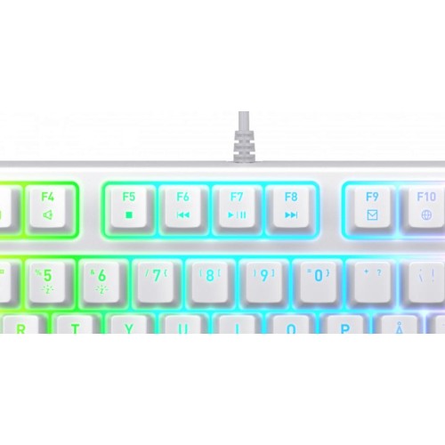 Клавіатура Xtrfy K4 TKL RGB Kailh Red Ukr-Ru White (XG-K4-RGB-TKL-WH-R-UKR)