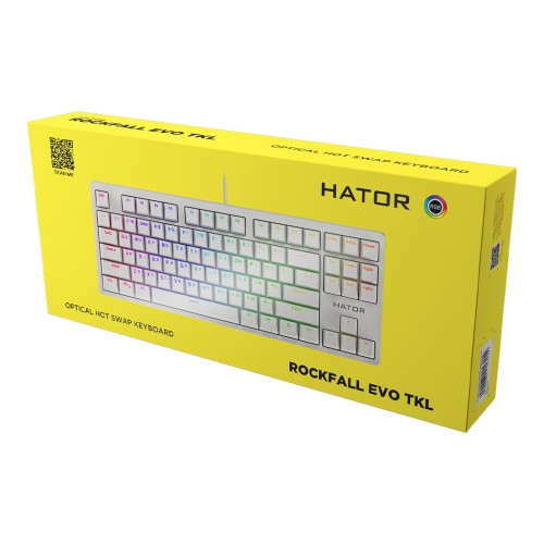 Клавіатура Hator Rockfall EVO TKL Kailh Optical White (HTK-631)