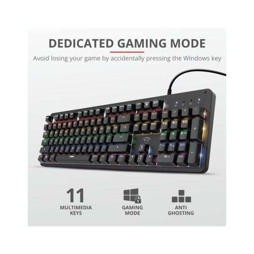 Клавіатура Trust GXT 863 Mazz Mechanical Keyboard UA USB Black (24200)