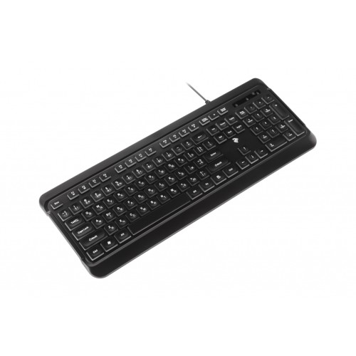Клавіатура 2E KS120 White backlight USB Black (2E-KS120UB)