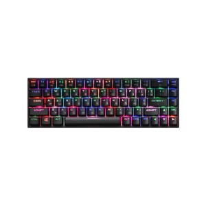 Клавіатура 2E GAMING KG370 RGB 68key Gateron Blue Switch USB Black (2E-KG370UBK-BL)