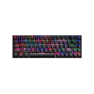 Клавіатура 2E GAMING KG380 RGB 68key Gateron Blue Switch BT/USB Black (2E-KG380UBK-BL)