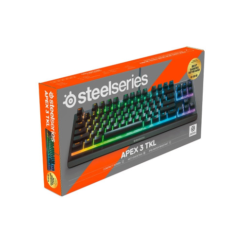 Клавіатура SteelSeries Apex 3 TKL UA USB Black (SS64831)
