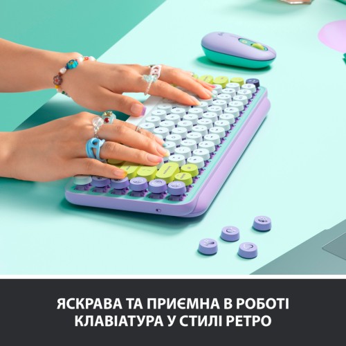 Клавіатура Logitech POP Keys Wireless Mechanical Keyboard Daydream Mint (920-010717)