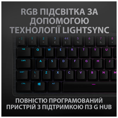 Клавіатура Logitech G512 Carbon Lightsync RGB Mechanical USB Black (920-009351)