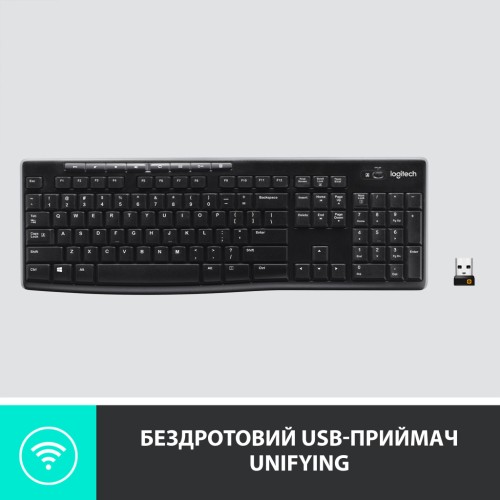 Клавіатура Logitech K270 Wireless UA Black (920-003738)