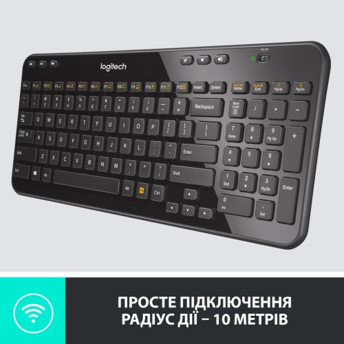 Клавіатура Logitech K360 Wireless UA Black (920-003080)