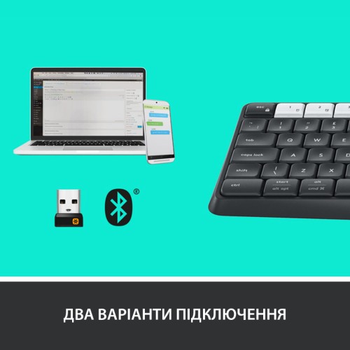 Клавіатура Logitech K375s Multi-Device Wireless UA Graphite (920-008181)