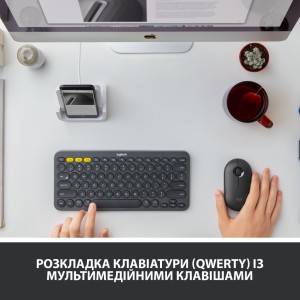 Клавіатура Logitech K380 Multi-Device Bluetooth UA Graphite (920-007582)