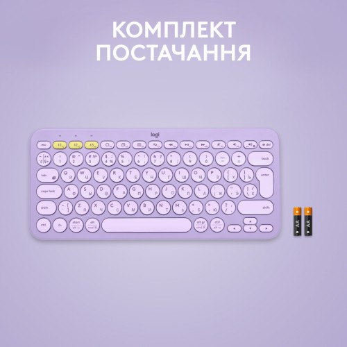 Клавіатура Logitech K380 Multi-Device Bluetooth UA Lavender Lemonade (920-011166)