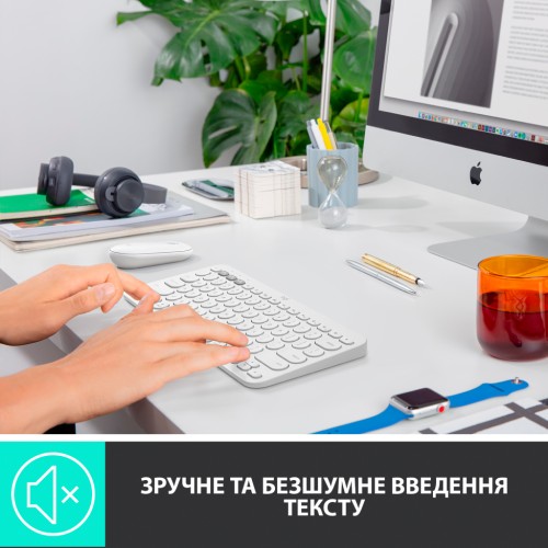 Клавіатура Logitech K380 for MAC Multi-Device Bluetooth UA Off-White (920-010407)