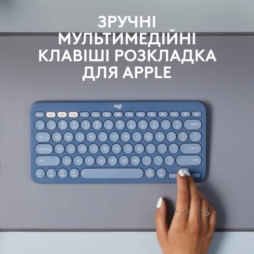 Клавіатура Logitech K380 for MAC Multi-Device Bluetooth UA Blueberry (920-011180)