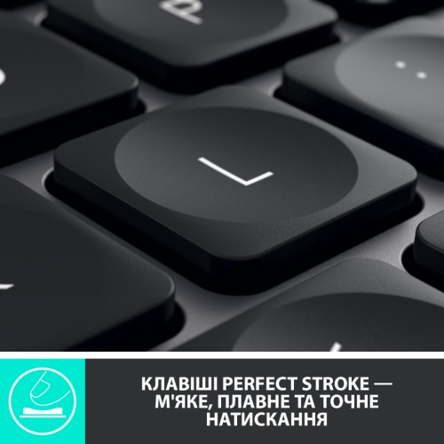 Клавіатура Logitech MX Keys Advanced Wireless Illuminated UA Graphite (920-009415)