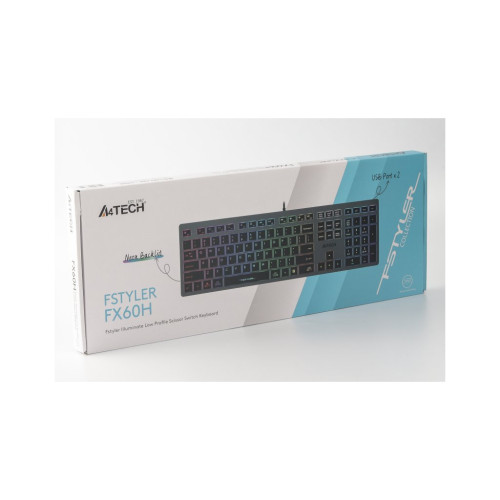 Клавіатура A4Tech FX60H USB Grey Neon backlit