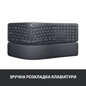 Клавіатура Logitech ERGO K860 for Business Bluetooth/Wireless UA Black (920-010352)