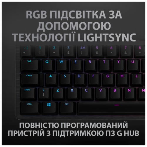 Клавіатура Logitech G512 Lightsync RGB Mechanical GX Brown USB UA Carbon (920-009352)