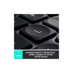 Клавіатура Logitech MX Keys Plus Advanced Wireless Illuminated with Palm Rest UA Graphit (920-009416)