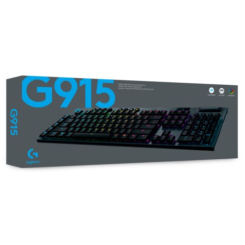 Клавіатура Logitech G915 Lightspeed RGB Wireless GL Tactile UA Black (920-008910)