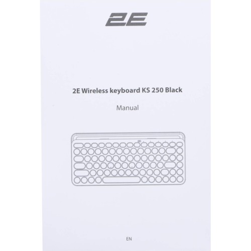 Клавіатура 2E KS250 Wireless/Bluetooth Black (2E-KS250WBK)