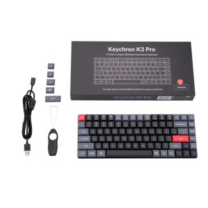 Клавіатура Keychron K3 PRO 84Key Gateron Blue Low Profile QMK UA White Led Black (K3PA2_KEYCHRON)