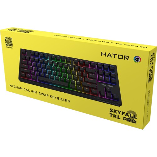 Клавіатура Hator Skyfall 2 TKL Pro Orange USB Black (HTK-750)