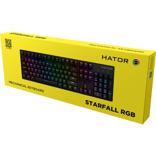 Клавіатура Hator Starfall RGB Hotswap Gateron Red switch USB Black (HTK-597)