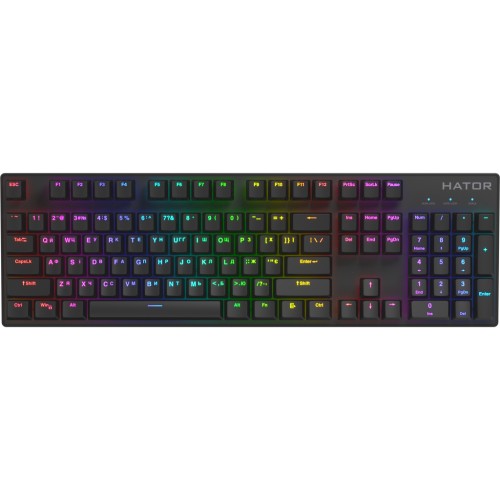 Клавіатура Hator Starfall RGB Hotswap Gateron Red switch USB Black (HTK-597)