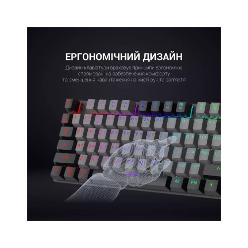 Клавіатура GamePro MK100B Blue Switch LED USB Black (MK100B)