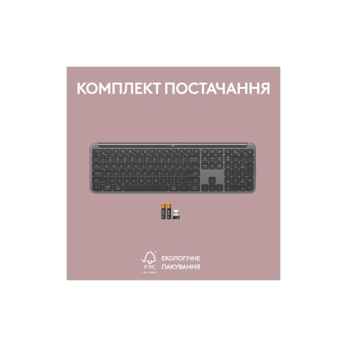 Клавіатура Logitech K950 Bluetooth/Wireless UA Graphite (920-012465)