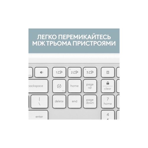 Клавіатура Logitech K950 Bluetooth/Wireless UA Off-White (920-012466)