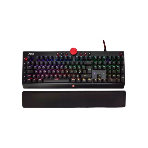 Клавіатура AOC AGK700 RGB Cherry MX Red USB Black (AGK700DR2R)