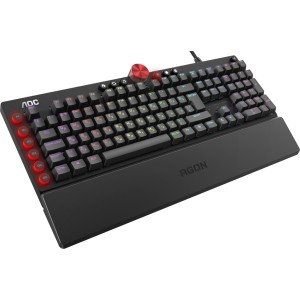 Клавіатура AOC AGK700 RGB Cherry MX Red USB Black (AGK700DR2R)