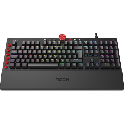 Клавіатура AOC AGK700 RGB Cherry MX Red USB Black (AGK700DR2R)