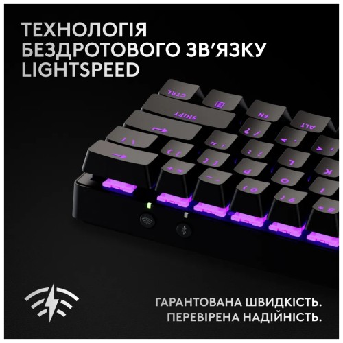 Клавіатура Logitech G Pro X 60 Lightspeed GX Tactile Wireless/Bluetooth UA Black (920-011911)