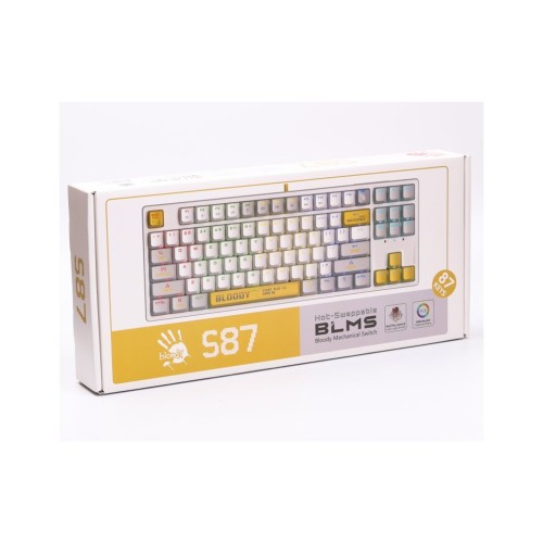 Клавіатура A4Tech Bloody S87 RGB BLMS TKL USB Energy White (4711421993708)