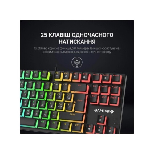 Клавіатура GamePro MK80B RGB Blue Switch USB Black (MK80B)