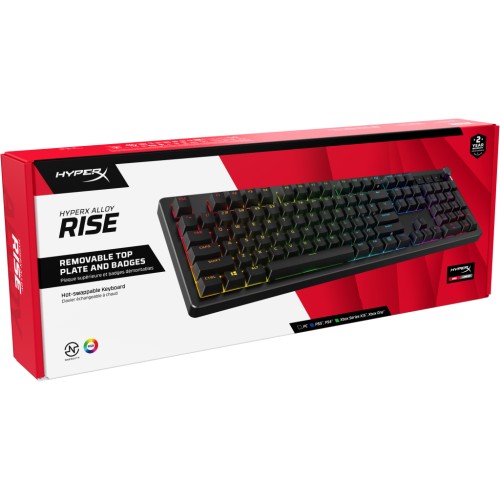 Клавіатура HyperX Alloy Rise PBT HX Red USB UA Black (7G7A3AA)