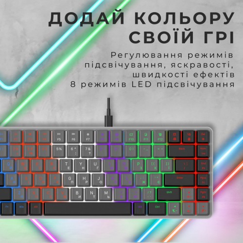 Клавіатура GamePro MK140R Red Swich Low Profile USB Dark Gray (MK140R)