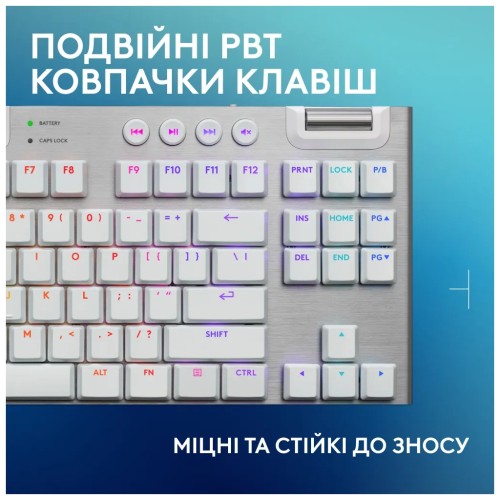 Клавіатура Logitech G915 TKL X Lightspeed Switch-Tactile Wireless/Bluetooth/USB UA White (920-012737)