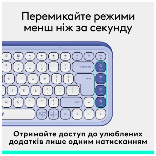 Клавіатура Logitech POP Icon Keys Bluetooth UA Lilac (920-013074)